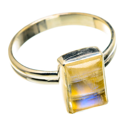 Yellow Moonstone Rings handcrafted by Ana Silver Co - RING86546
