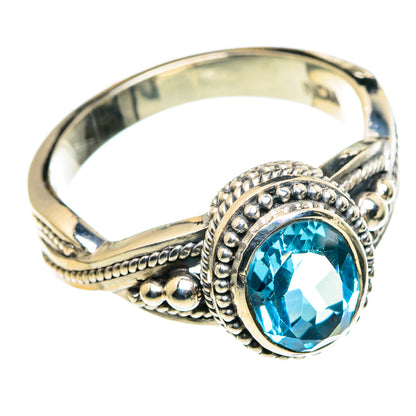 Blue Topaz Rings handcrafted by Ana Silver Co - RING86548