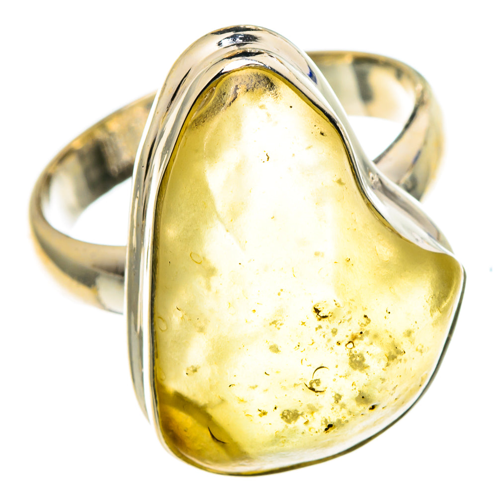 Libyan Desert Glass Rings handcrafted by Ana Silver Co - RING86561