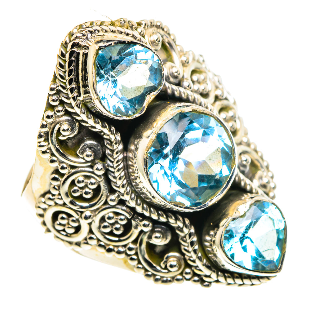 Blue Topaz Rings handcrafted by Ana Silver Co - RING86579
