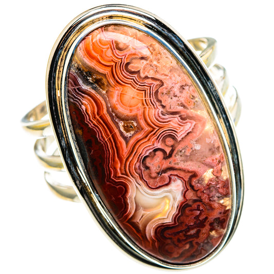 Crazy Lace Agate Rings handcrafted by Ana Silver Co - RING86597