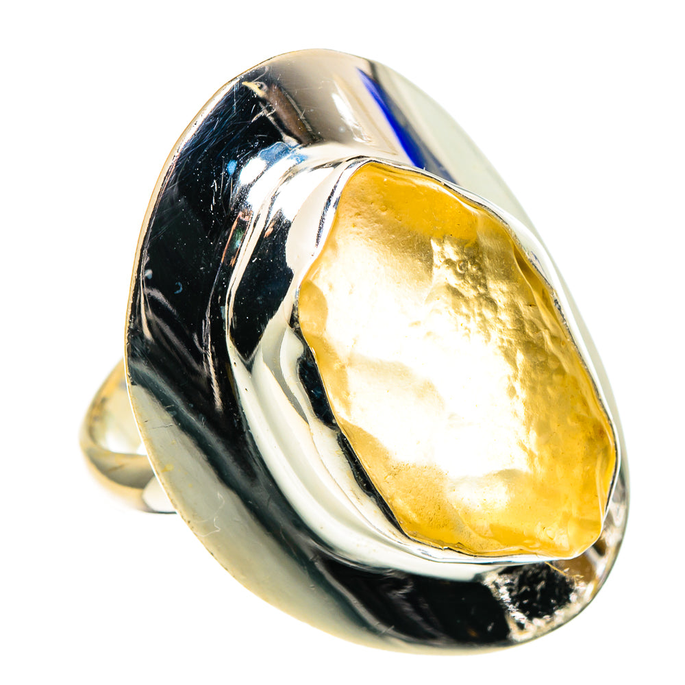 Libyan Desert Glass Rings handcrafted by Ana Silver Co - RING86602