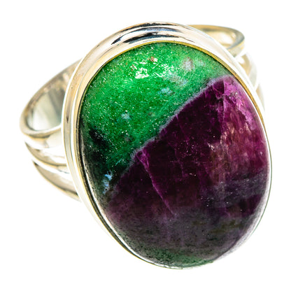 Ruby Zoisite Rings handcrafted by Ana Silver Co - RING86612