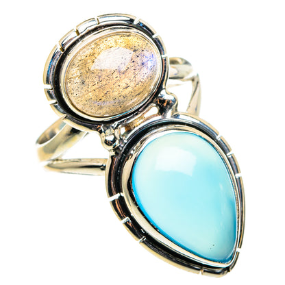 Aqua Chalcedony Rings handcrafted by Ana Silver Co - RING86628