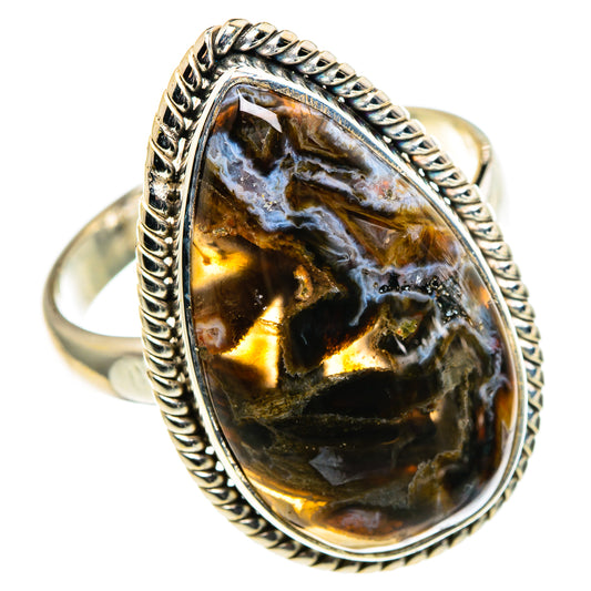 Turkish Tube Agate Rings handcrafted by Ana Silver Co - RING86632