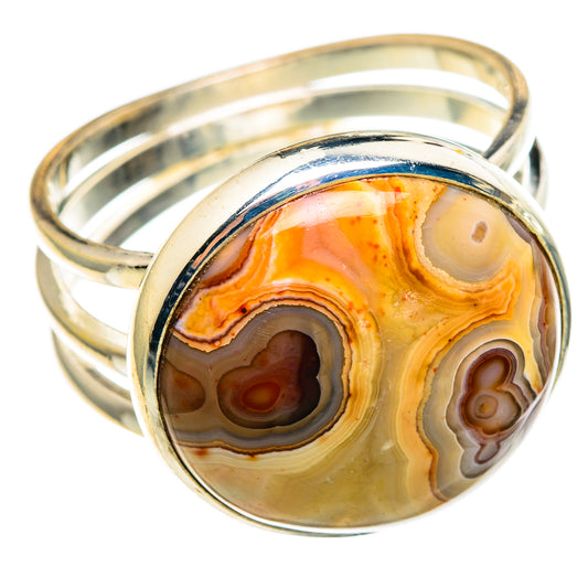Crazy Lace Agate Rings handcrafted by Ana Silver Co - RING86633