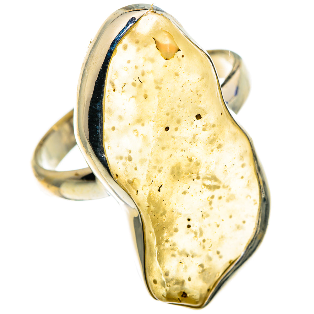 Libyan Desert Glass Rings handcrafted by Ana Silver Co - RING86670