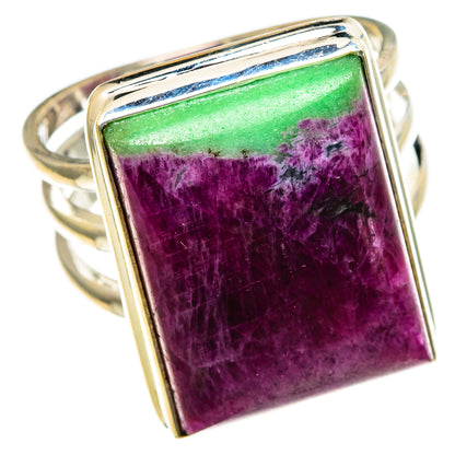 Ruby Zoisite Rings handcrafted by Ana Silver Co - RING86678