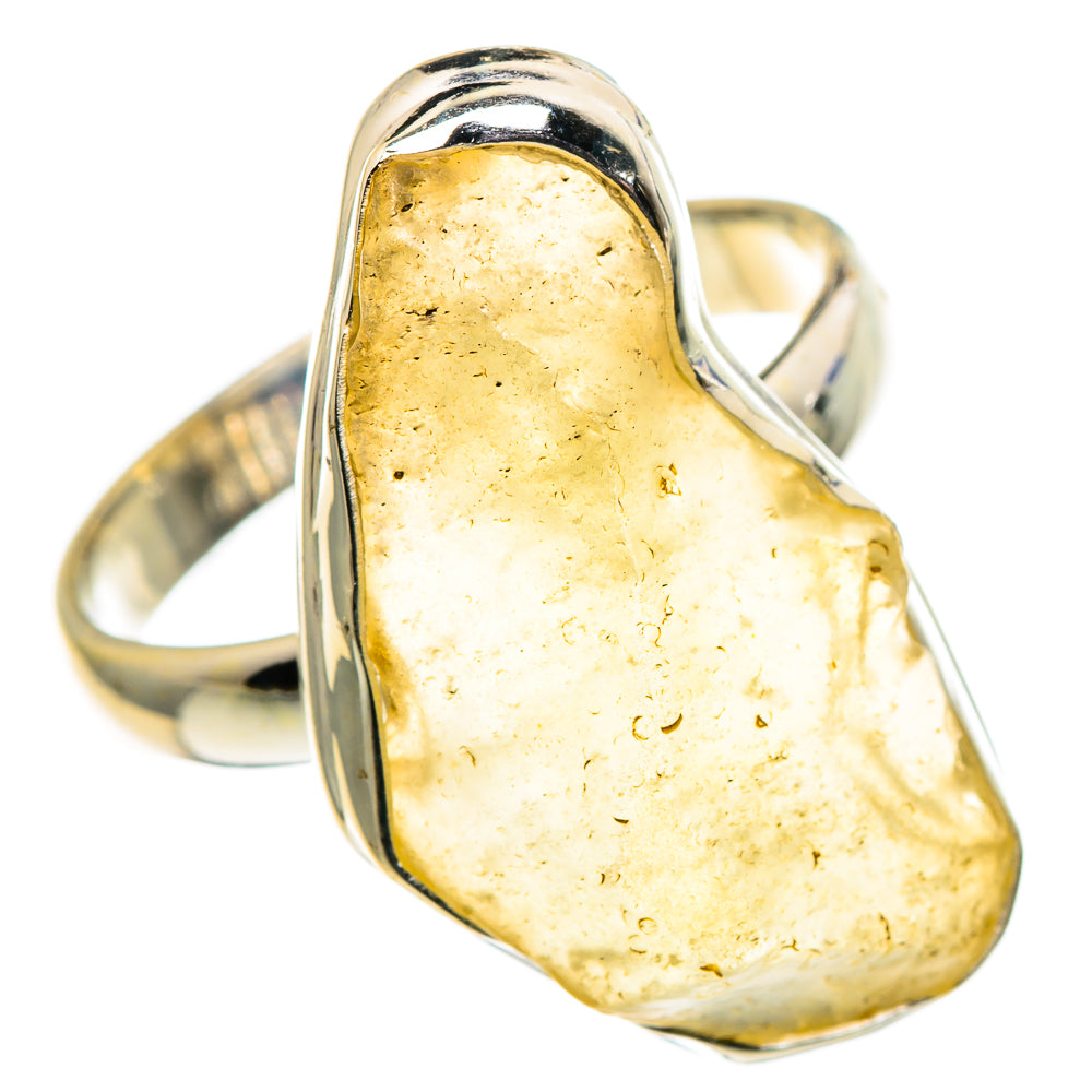 Libyan Desert Glass Rings handcrafted by Ana Silver Co - RING86699 - Photo 2