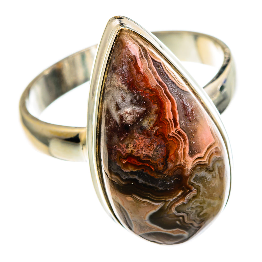 Crazy Lace Agate Rings handcrafted by Ana Silver Co - RING86708