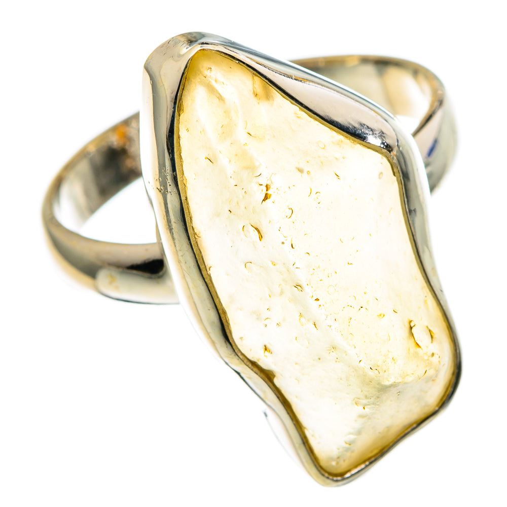 Libyan Desert Glass Rings handcrafted by Ana Silver Co - RING86710
