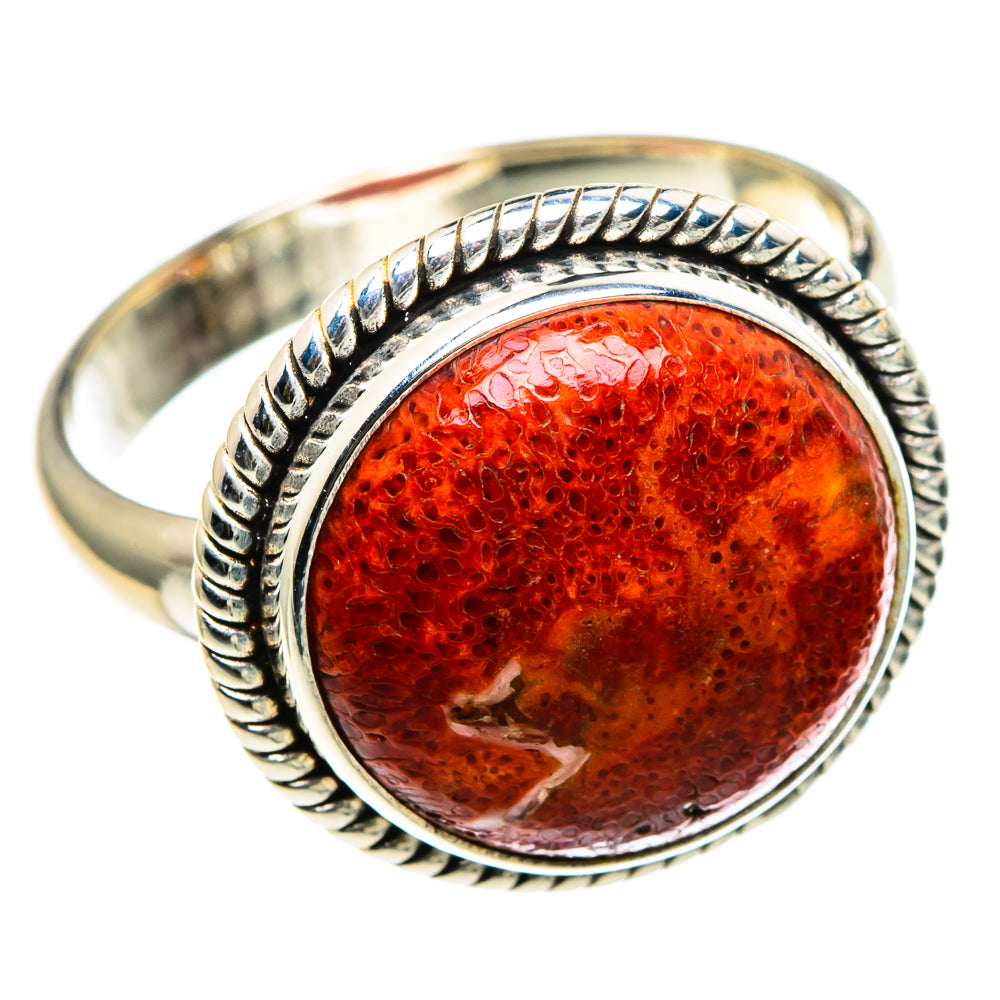 Sponge Coral Rings handcrafted by Ana Silver Co - RING86711 - Photo 2