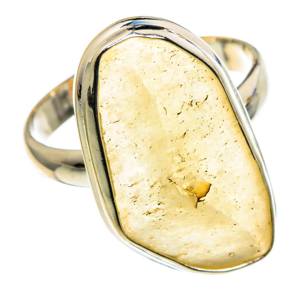 Libyan Desert Glass Rings handcrafted by Ana Silver Co - RING86714 - Photo 2