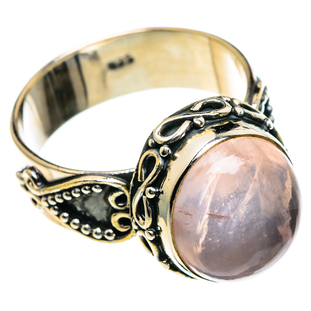 Rose Quartz Rings handcrafted by Ana Silver Co - RING86715