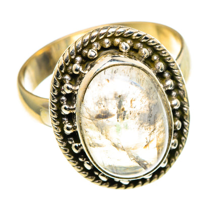 Rainbow Moonstone Rings handcrafted by Ana Silver Co - RING86726