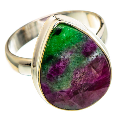 Ruby Zoisite Rings handcrafted by Ana Silver Co - RING86728