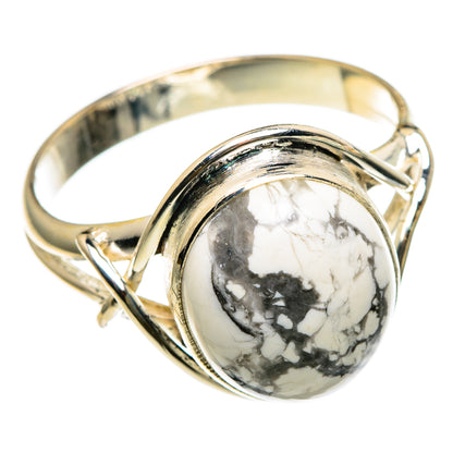 Howlite Rings handcrafted by Ana Silver Co - RING86756