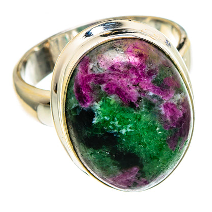 Ruby Zoisite Rings handcrafted by Ana Silver Co - RING86758
