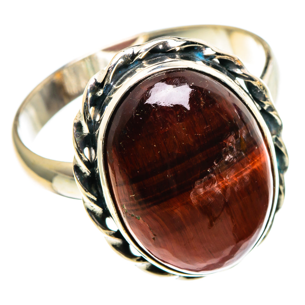 Red Tiger Eye Rings handcrafted by Ana Silver Co - RING86770