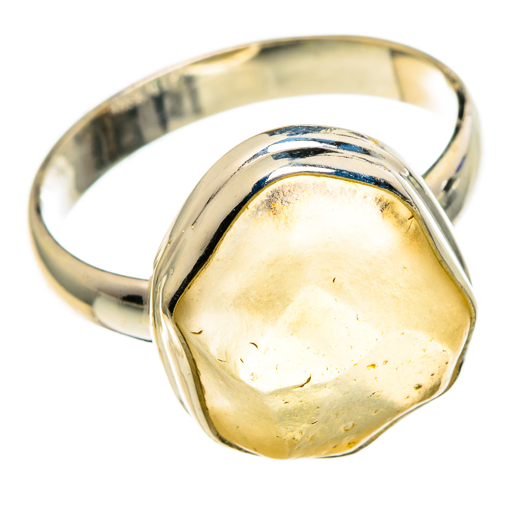 Libyan Desert Glass Rings handcrafted by Ana Silver Co - RING86774