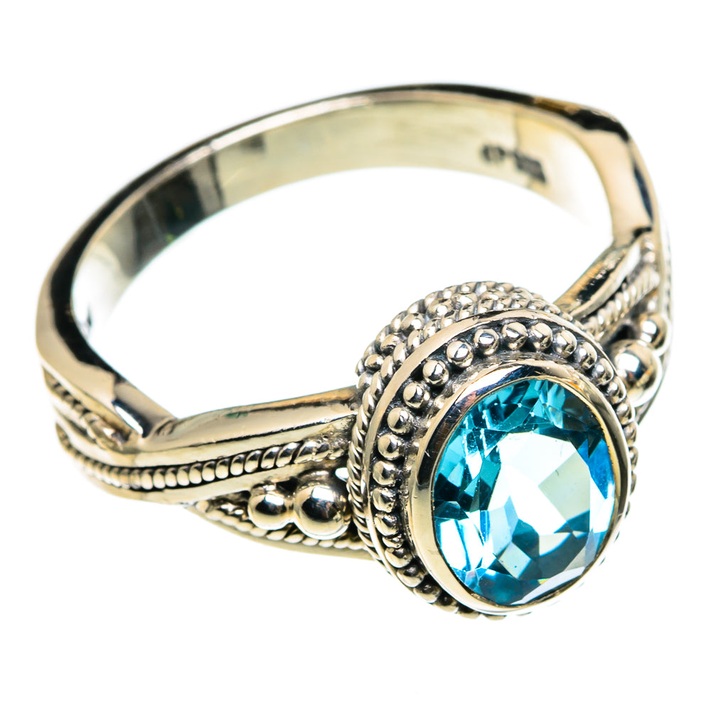Blue Topaz Rings handcrafted by Ana Silver Co - RING86796