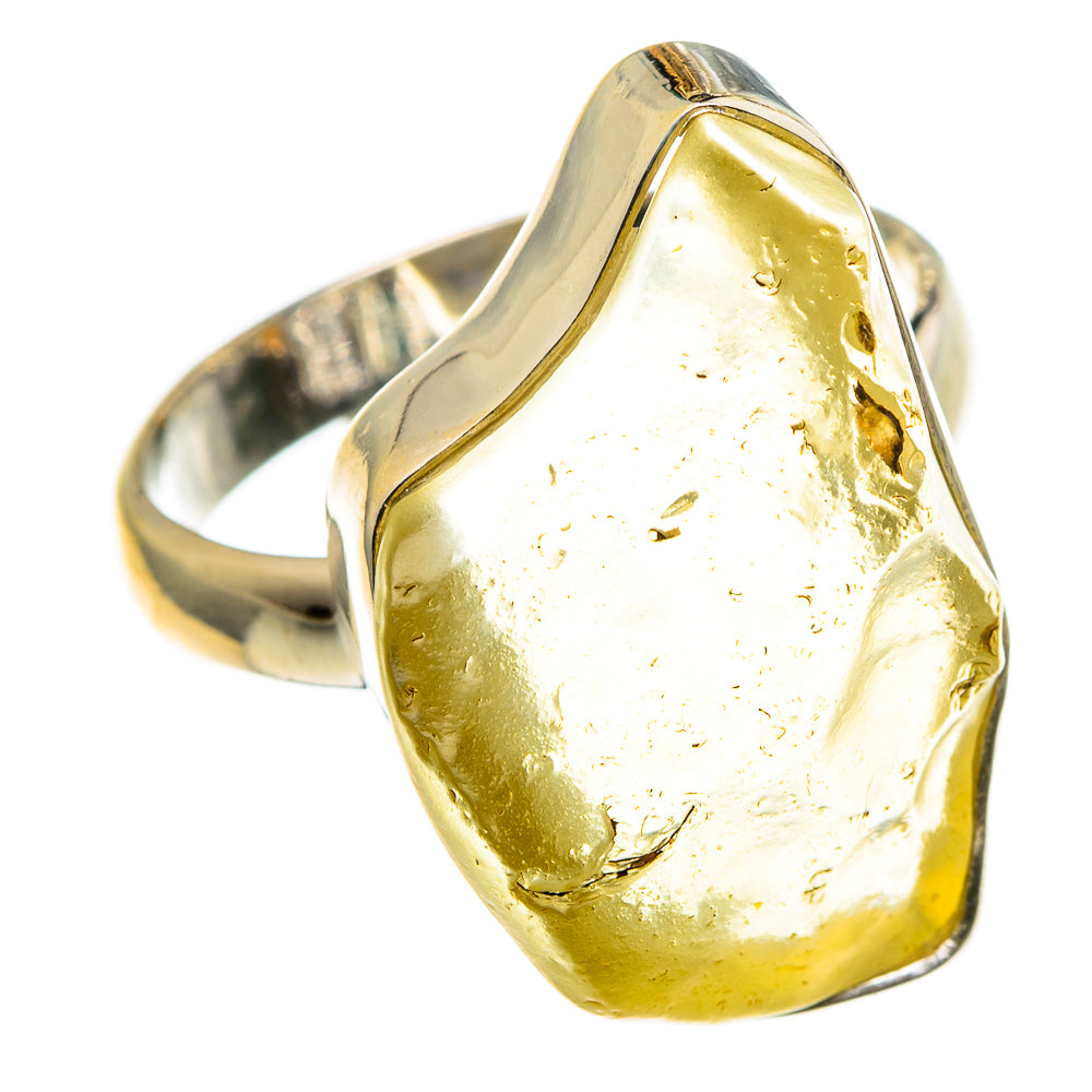 Libyan Desert Glass Rings handcrafted by Ana Silver Co - RING86806