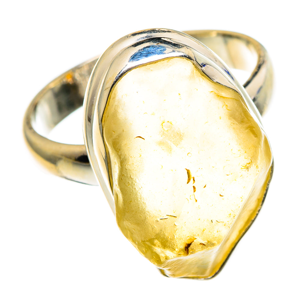 Libyan Desert Glass Rings handcrafted by Ana Silver Co - RING86809