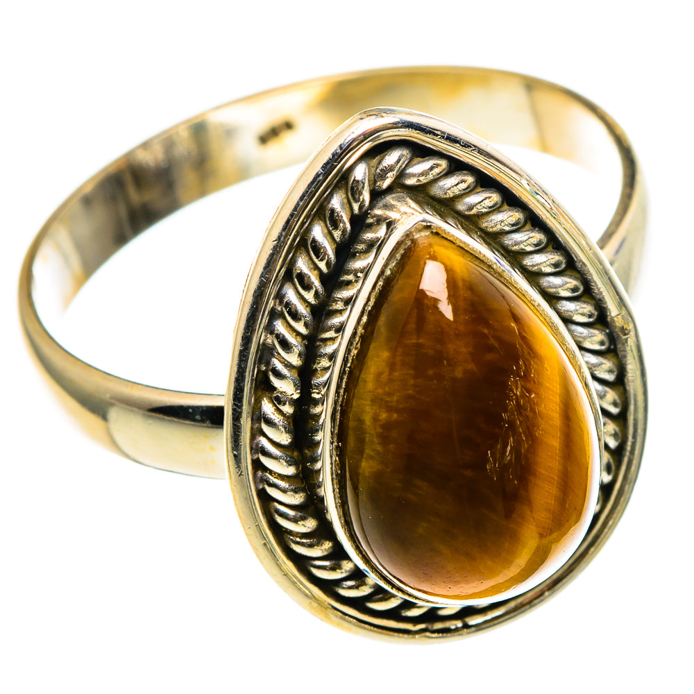 Tiger Eye Rings handcrafted by Ana Silver Co - RING86837 - Photo 2