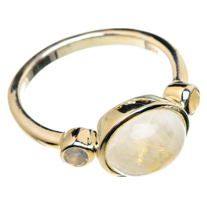 Rainbow Moonstone Rings handcrafted by Ana Silver Co - RING86851