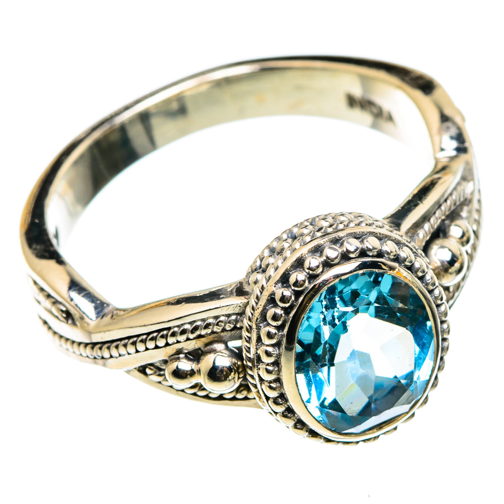 Blue Topaz Rings handcrafted by Ana Silver Co - RING86862