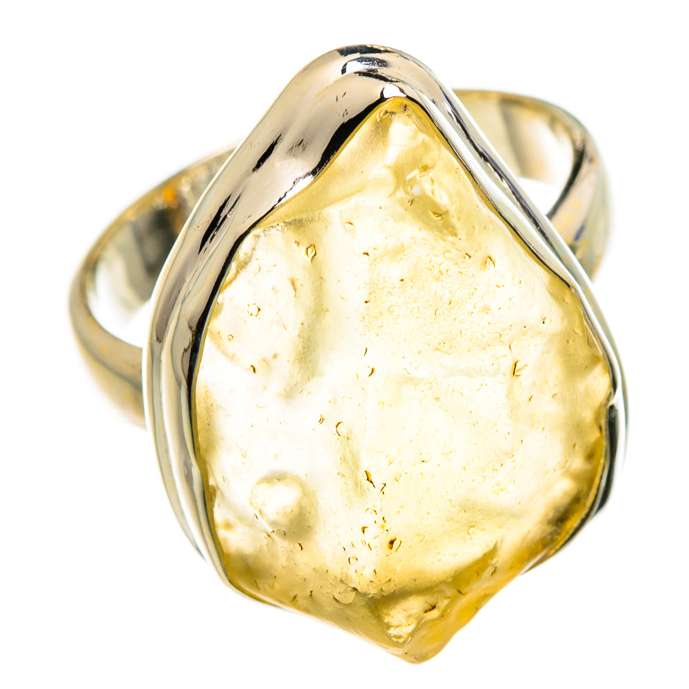 Libyan Desert Glass Rings handcrafted by Ana Silver Co - RING86870