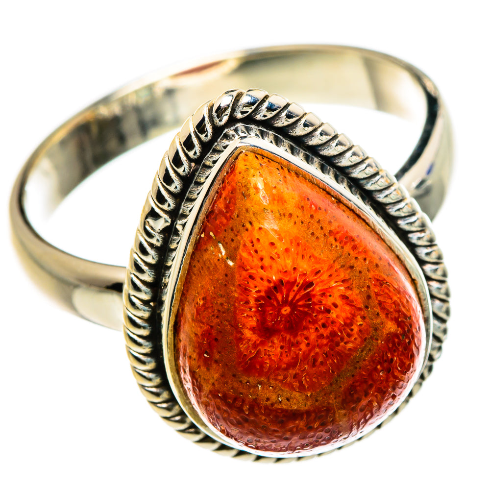 Sponge Coral Rings handcrafted by Ana Silver Co - RING86871