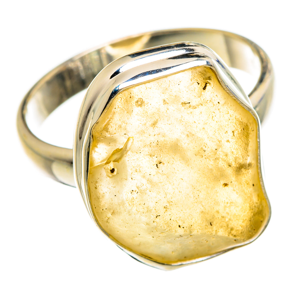 Libyan Desert Glass Rings handcrafted by Ana Silver Co - RING86873