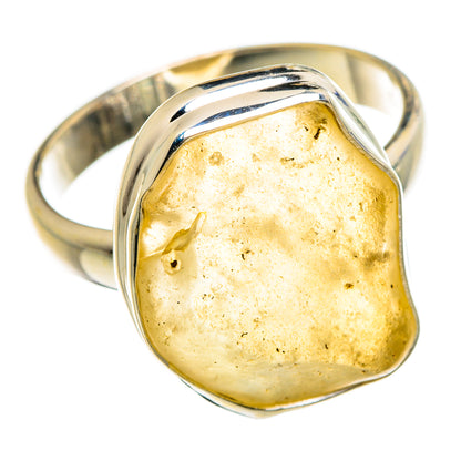Libyan Desert Glass Rings handcrafted by Ana Silver Co - RING86873