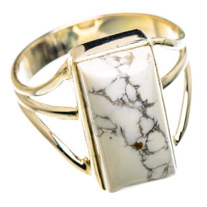 Howlite Rings handcrafted by Ana Silver Co - RING86882