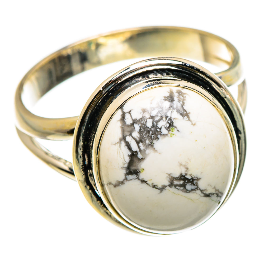 Howlite Rings handcrafted by Ana Silver Co - RING86883