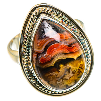 Crazy Lace Agate Rings handcrafted by Ana Silver Co - RING86896