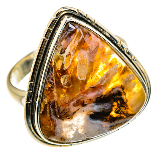 Turkish Tube Agate Rings handcrafted by Ana Silver Co - RING86901