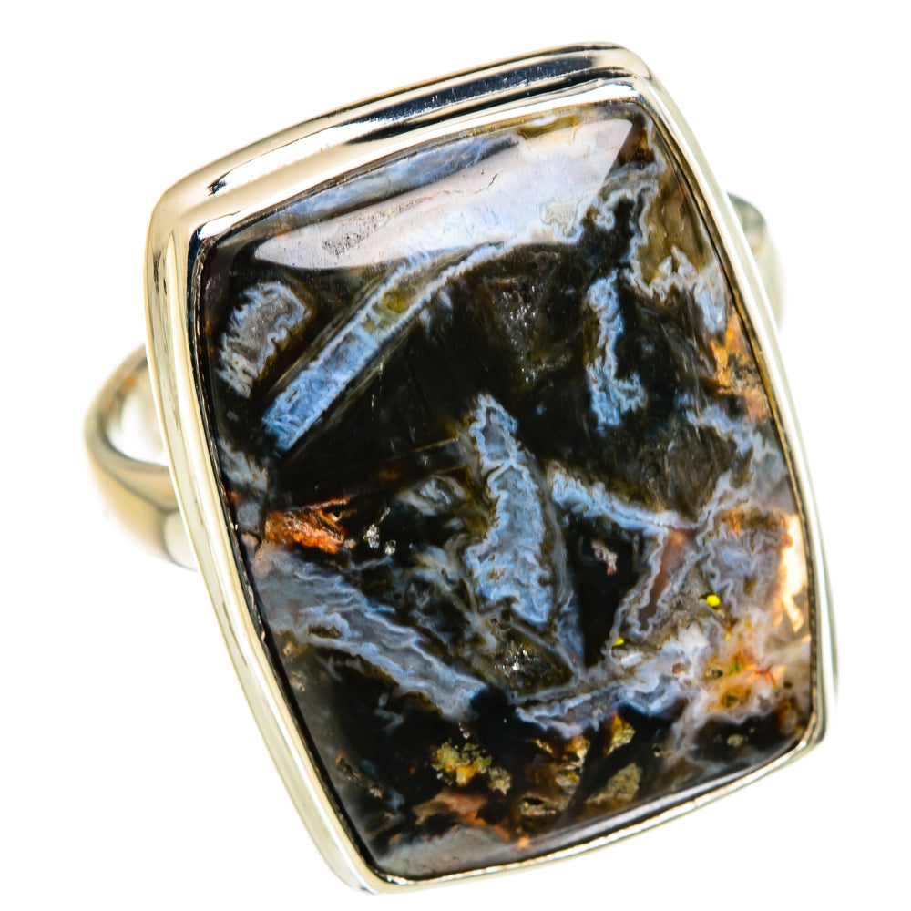 Turkish Tube Agate Rings handcrafted by Ana Silver Co - RING86902
