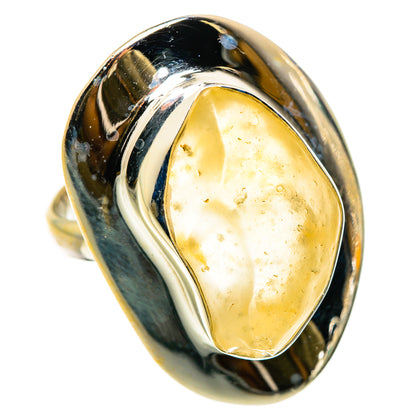 Libyan Desert Glass Rings handcrafted by Ana Silver Co - RING86907