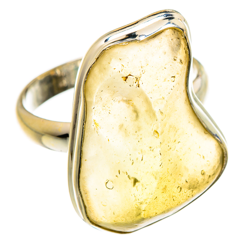 Libyan Desert Glass Rings handcrafted by Ana Silver Co - RING86909