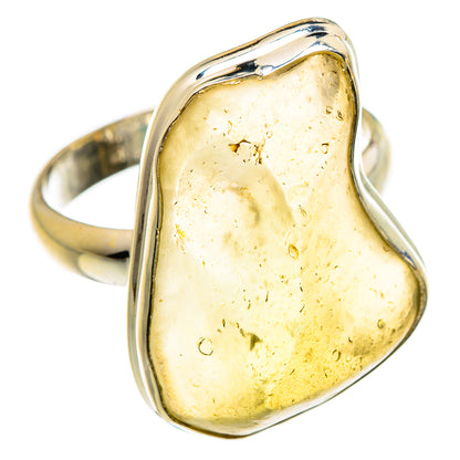 Libyan Desert Glass Rings handcrafted by Ana Silver Co - RING86909