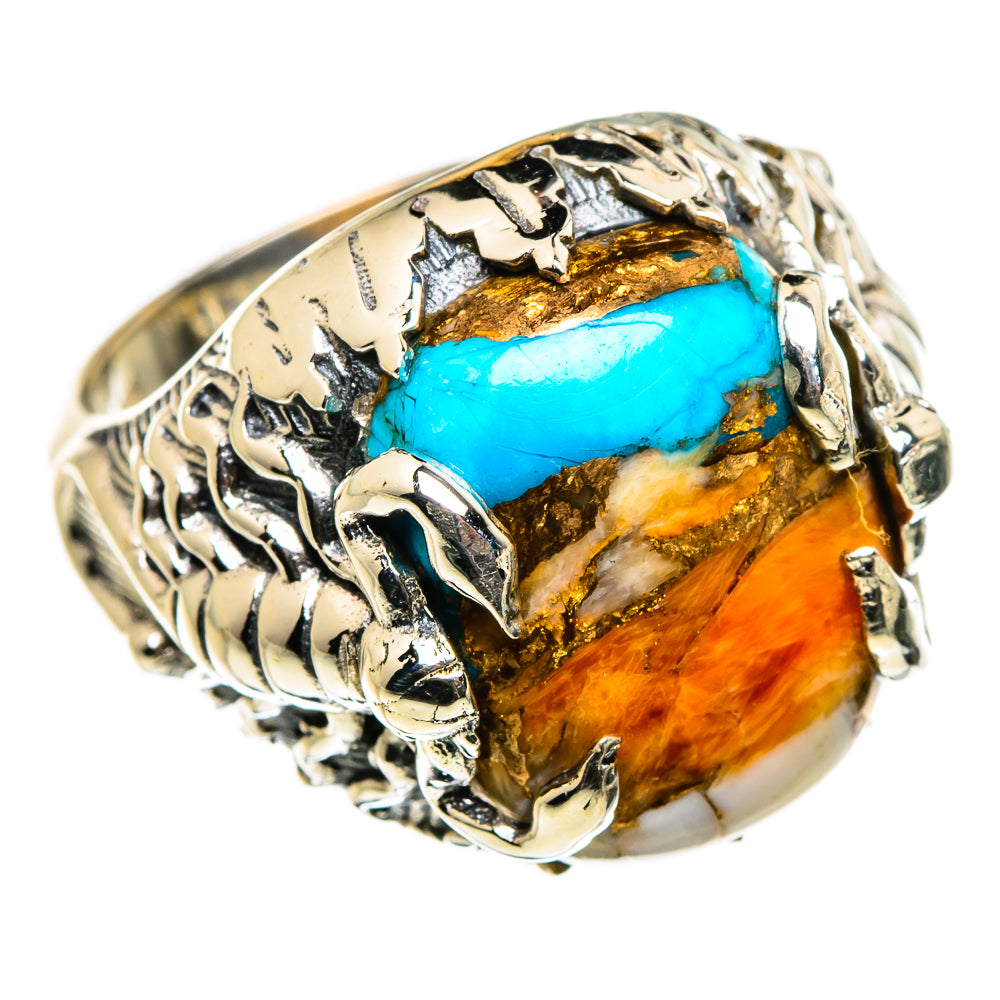 Spiny Oyster Turquoise Rings handcrafted by Ana Silver Co - RING86914