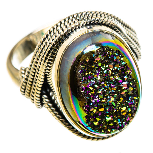 Titanium Druzy Rings handcrafted by Ana Silver Co - RING86915