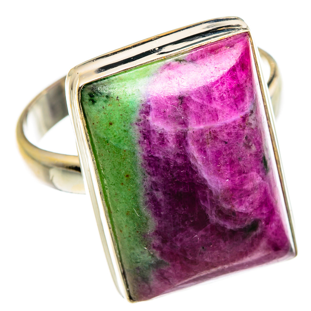 Ruby Zoisite Rings handcrafted by Ana Silver Co - RING86916