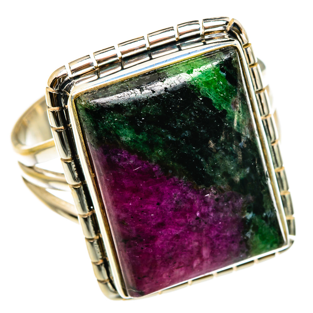 Ruby Zoisite Rings handcrafted by Ana Silver Co - RING86917
