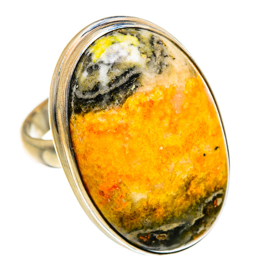 Bumble Bee Jasper Rings handcrafted by Ana Silver Co - RING86920