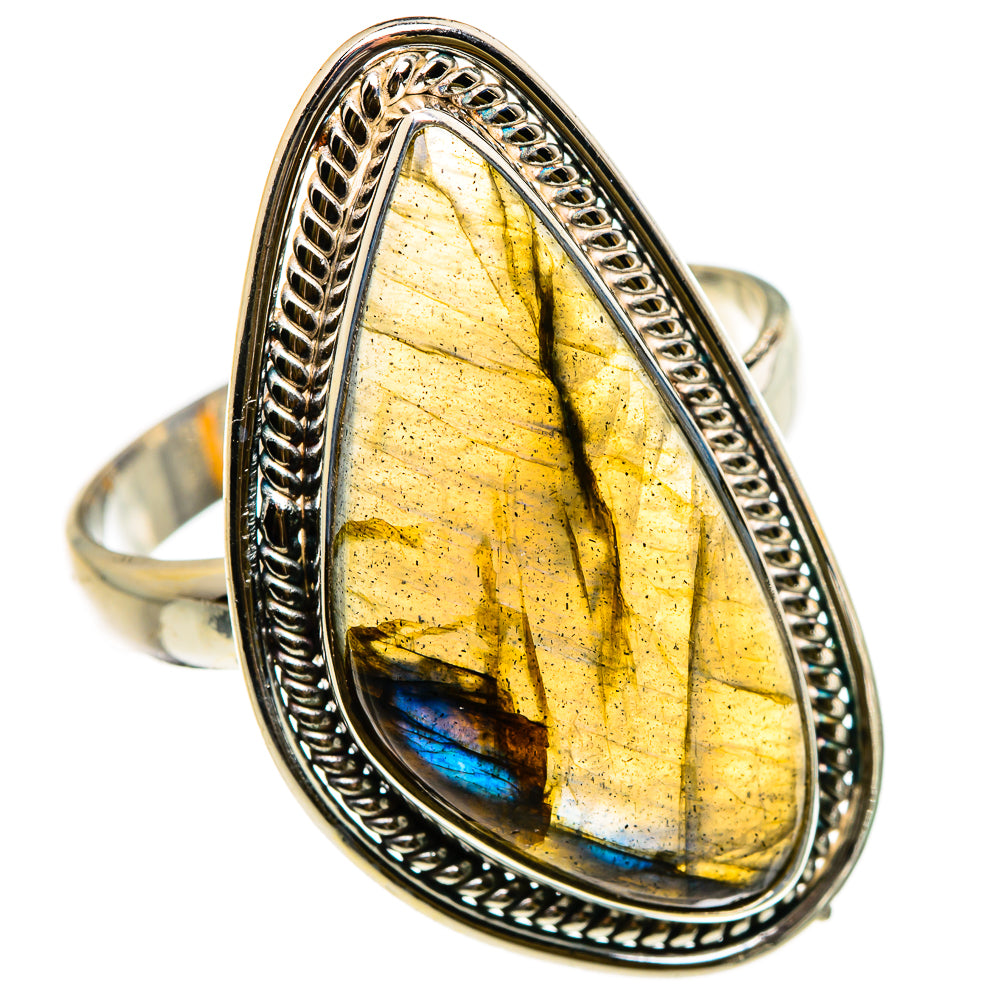 Labradorite Rings handcrafted by Ana Silver Co - RING86923