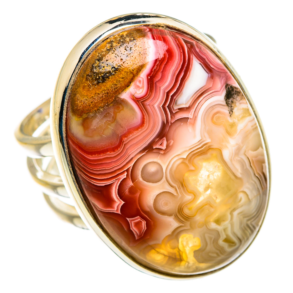 Crazy Lace Agate Rings handcrafted by Ana Silver Co - RING86944