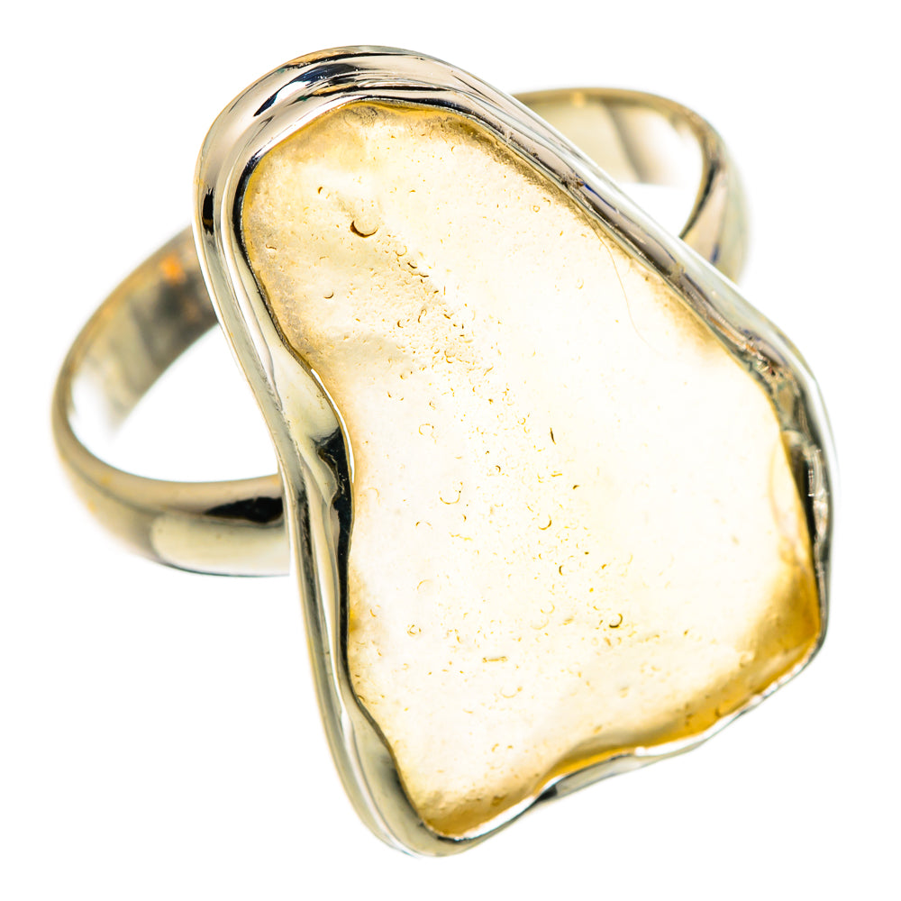 Libyan Desert Glass Rings handcrafted by Ana Silver Co - RING86948